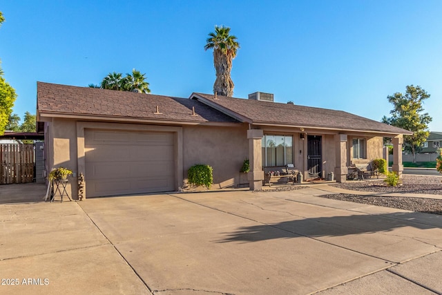 2419 E Billings St, Mesa, AZ 85213 - ranch-style house with a garage, stucco siding, concrete driveway, and central AC