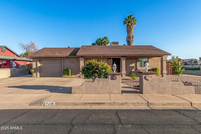 2419 E Billings St, Mesa, AZ 85213 - ranch-style home with stucco siding, an attached garage, and concrete driveway