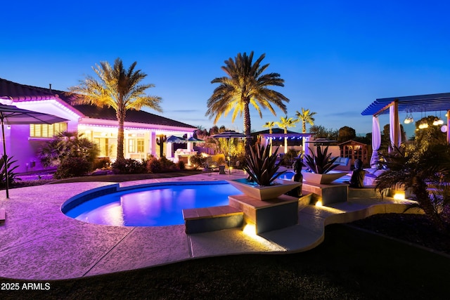 10417 N 180th Dr, Waddell, AZ 85355 - pool featuring a patio and a pergola