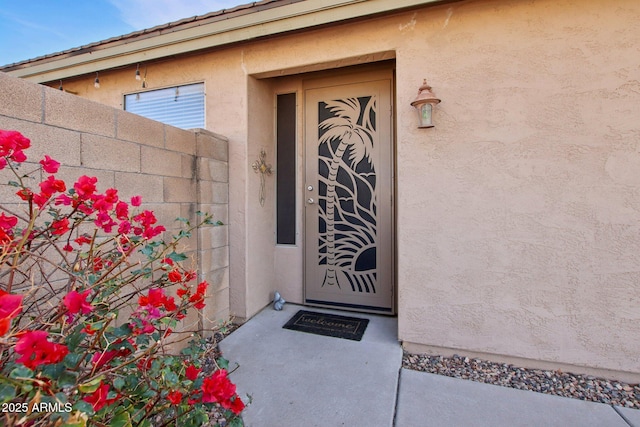 view of doorway to property