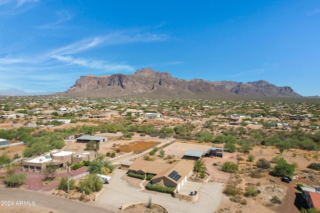 aerial view featuring a mountain view