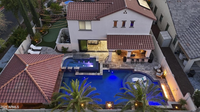 2985 N Point Ridge Rd, Buckeye, AZ 85396 - aerial view at twilight of view of pool