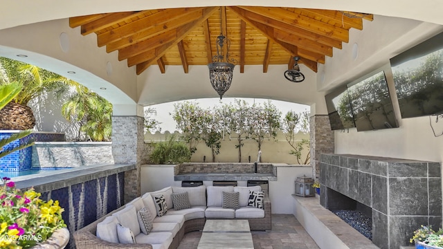 2985 N Point Ridge Rd, Buckeye, AZ 85396 - view of patio / terrace featuring an outdoor hangout area