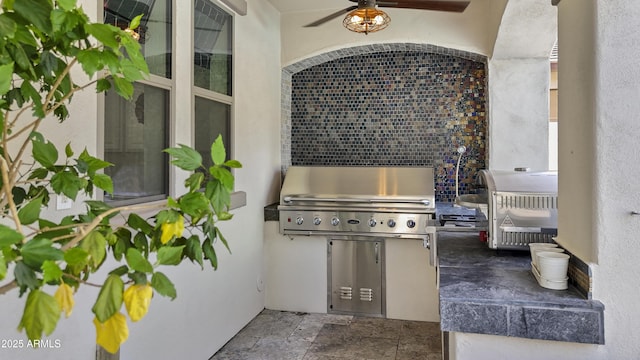 2985 N Point Ridge Rd, Buckeye, AZ 85396 - view of patio / terrace with ceiling fan and area for grilling