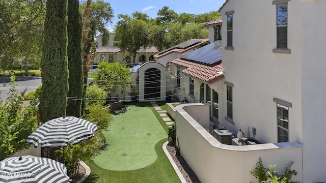 2985 N Point Ridge Rd, Buckeye, AZ 85396 - view of yard with a putting green and cooling unit
