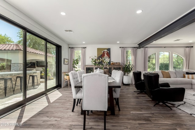 2985 N Point Ridge Rd, Buckeye, AZ 85396 - dining space with recessed lighting and wood finished floors