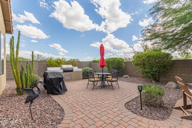 view of patio / terrace with grilling area and area for grilling