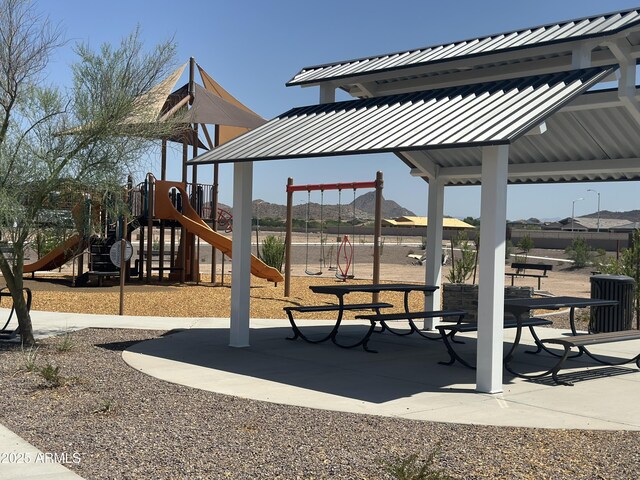 view of community jungle gym