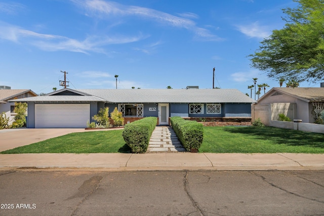 1832 E Concorda Dr, Tempe, AZ 85282 - ranch-style house with a garage, a front yard, and concrete driveway
