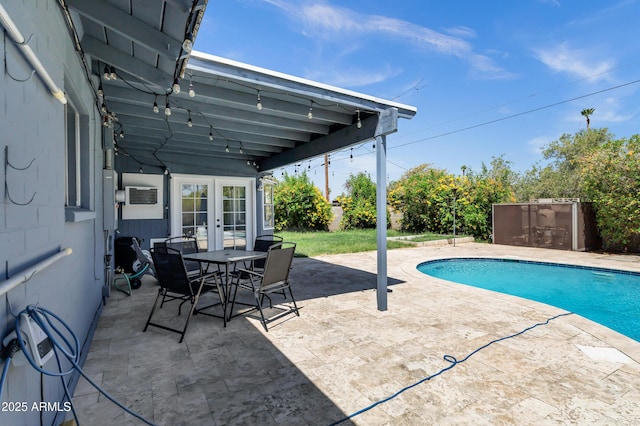 1832 E Concorda Dr, Tempe, AZ 85282 - view of swimming pool with french doors and a patio
