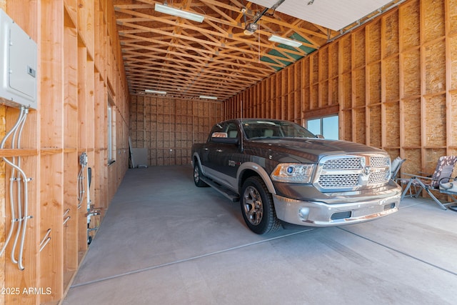garage featuring electric panel
