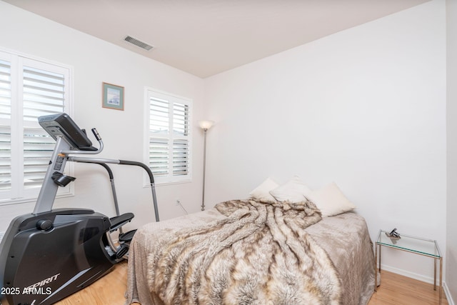 bedroom featuring light hardwood / wood-style flooring