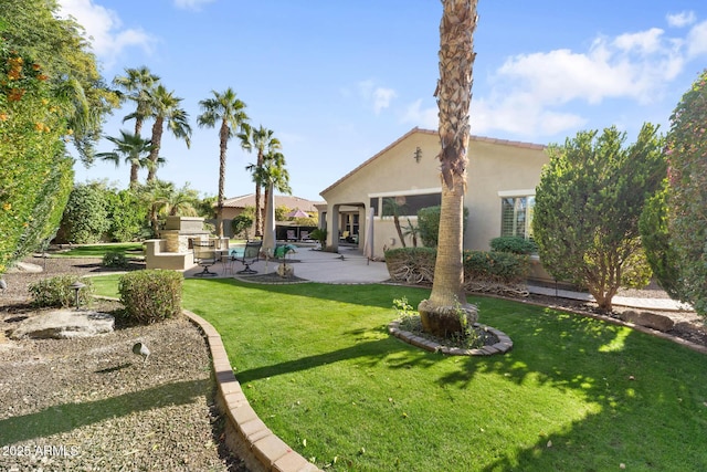 view of yard with a patio