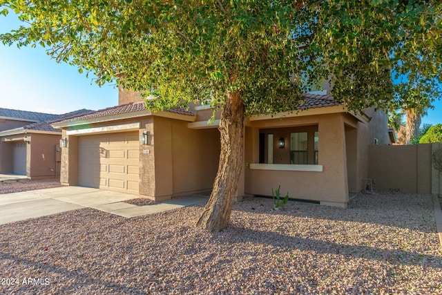 view of front of home featuring a garage