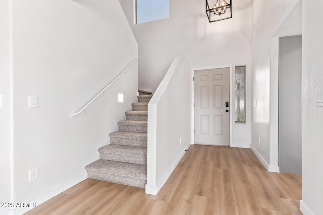 foyer entrance featuring light wood-type flooring