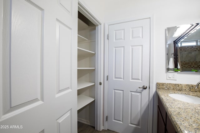 interior space featuring sink