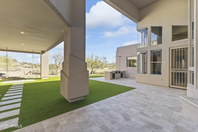 view of yard with a patio