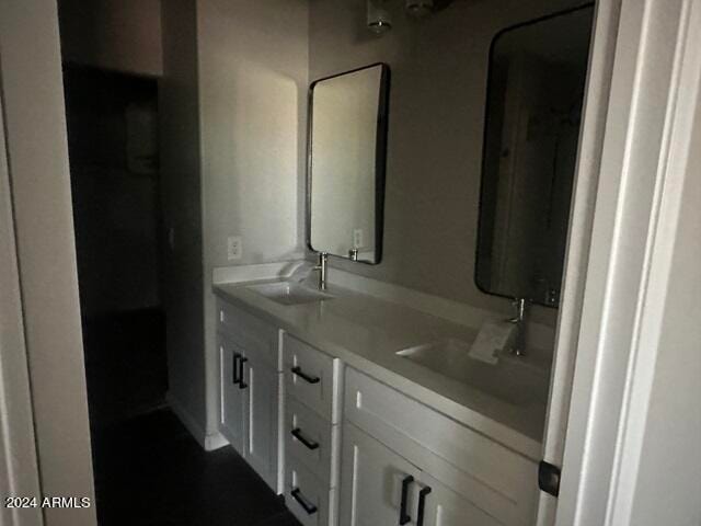 bathroom with double sink vanity