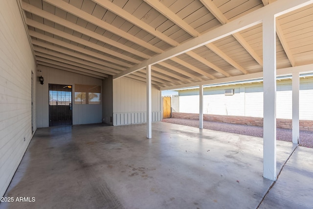 view of patio featuring a carport