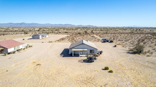 drone / aerial view with a mountain view