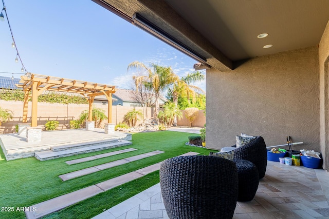 view of patio / terrace with a pergola