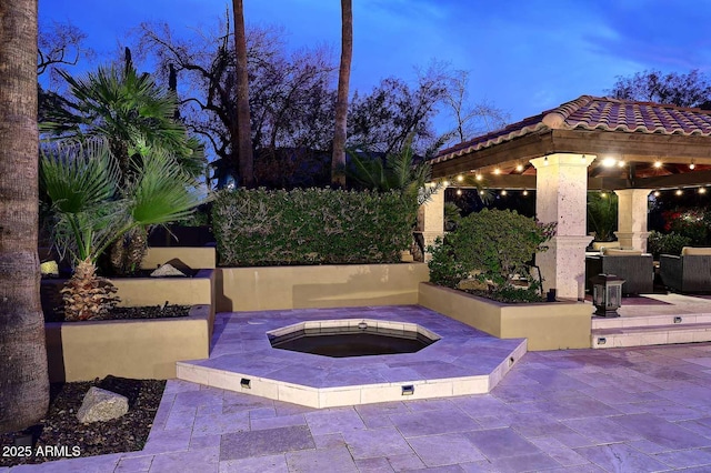 10365 E Paradise Dr, Scottsdale, AZ 85260 - view of pool featuring a gazebo, a patio area, and an in ground hot tub