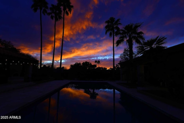 10365 E Paradise Dr, Scottsdale, AZ 85260 - view of pool at dusk