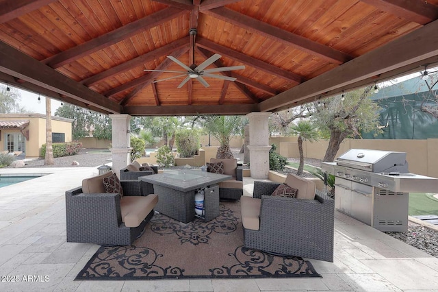 10365 E Paradise Dr, Scottsdale, AZ 85260 - view of patio / terrace featuring a gazebo, a fenced in pool, and fence