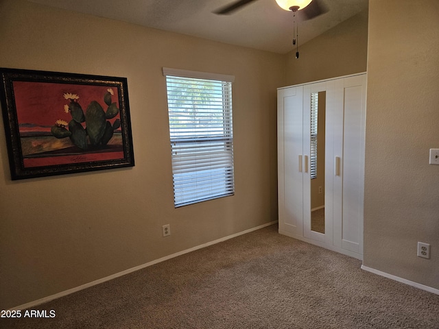 7724 W Topeka Dr W, Glendale, AZ 85308 - unfurnished bedroom with carpet flooring, baseboards, and a ceiling fan