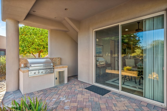 view of patio / terrace featuring area for grilling