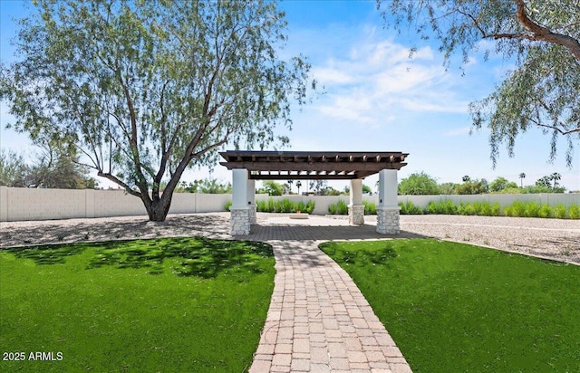 10755 E Cholla Ln, Scottsdale, AZ 85259 - surrounding community featuring a pergola and a patio area