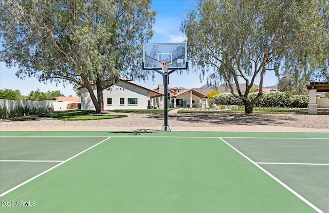 10755 E Cholla Ln, Scottsdale, AZ 85259 - view of basketball court with community basketball court and fence