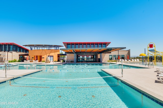 12039 E Primrose Ln, Florence, AZ 85132 - community pool featuring a patio area
