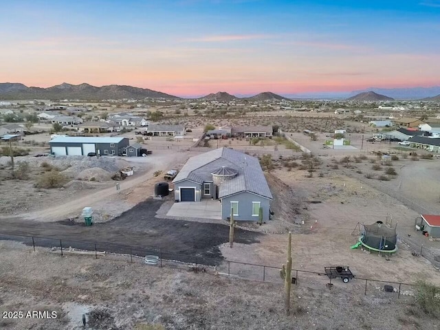 aerial view featuring a mountain view