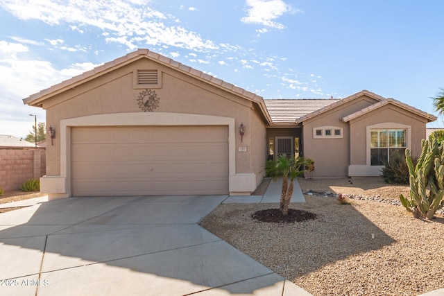 ranch-style house with a garage