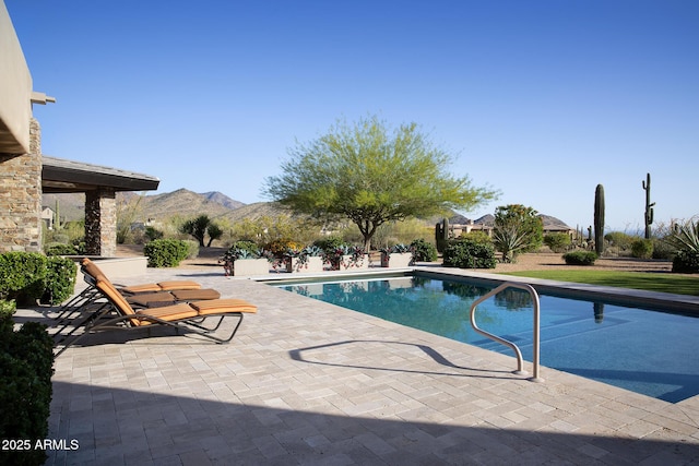 10205 E Happy Valley Rd, Scottsdale, AZ 85255 - outdoor pool featuring a patio area and a mountain view