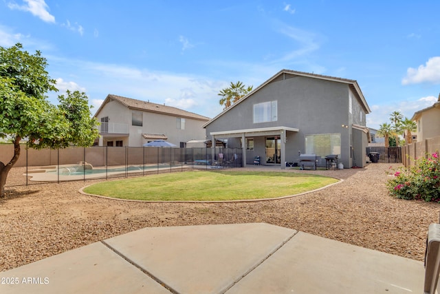 1405 S Honeysuckle Cir, Gilbert, AZ 85296 - rear view of property featuring a patio and stucco siding