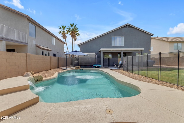 1405 S Honeysuckle Cir, Gilbert, AZ 85296 - view of pool with a fenced backyard and a patio area