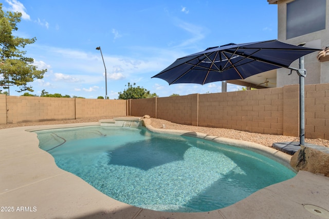 1405 S Honeysuckle Cir, Gilbert, AZ 85296 - view of pool with a fenced backyard