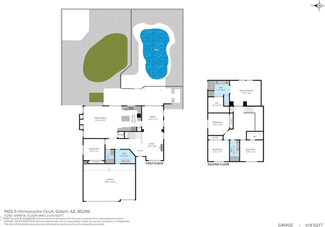 1405 S Honeysuckle Cir, Gilbert, AZ 85296 - home floor plan