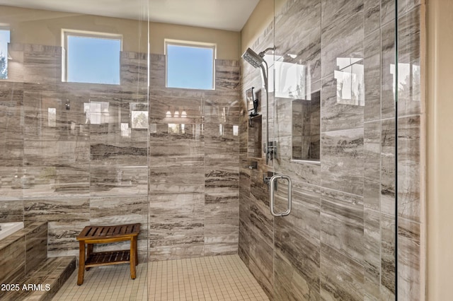 bathroom with walk in shower