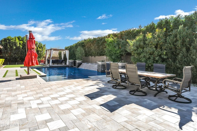 view of pool with a patio area