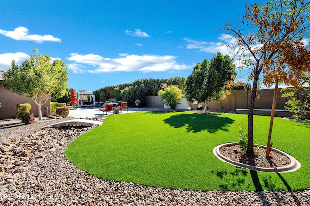 view of yard with a patio