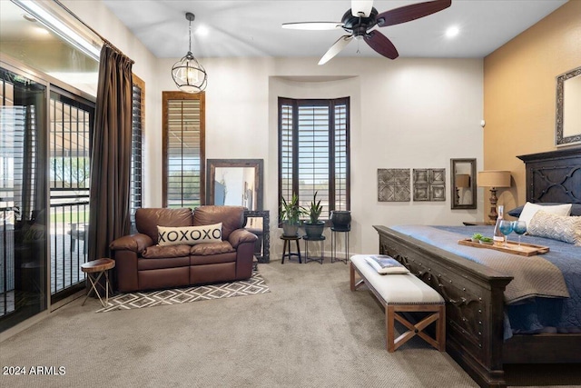 bedroom with carpet floors