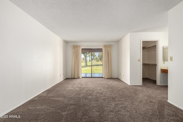 interior space with a textured ceiling
