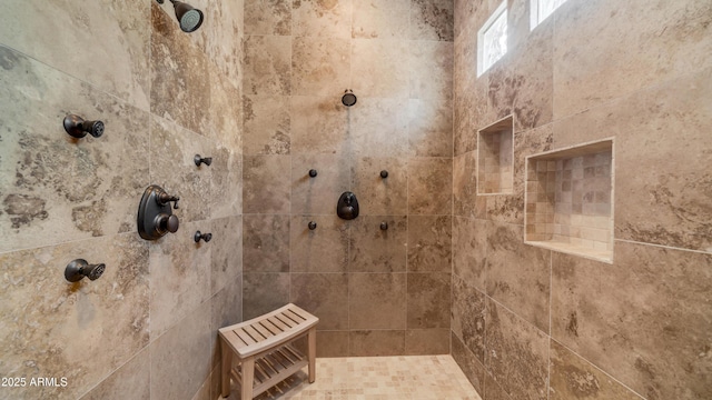 7130 E Saddleback St Unit 58, Mesa, AZ 85207 - full bathroom with a tile shower