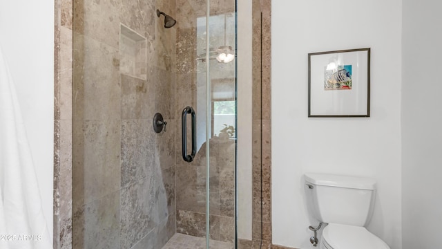 7130 E Saddleback St Unit 58, Mesa, AZ 85207 - full bathroom featuring a stall shower and toilet