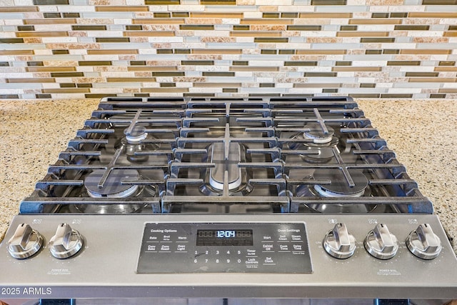 room details with stainless steel gas range oven