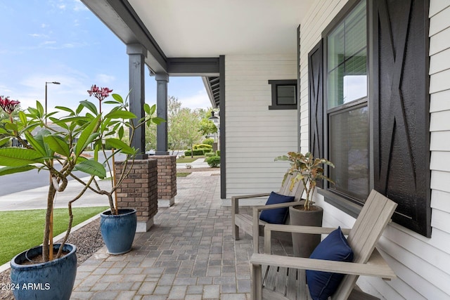 view of patio with a porch