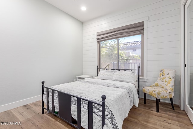 bedroom featuring hardwood / wood-style floors